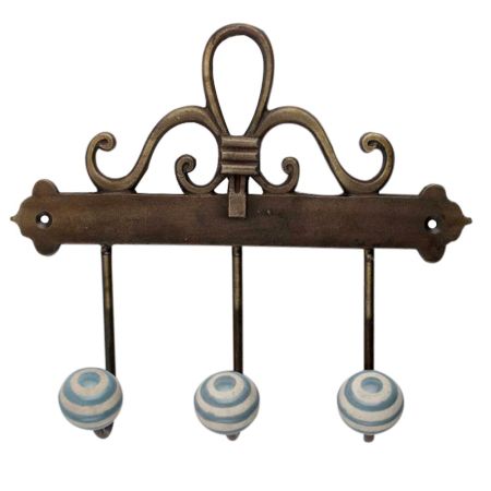 Grey Etched Ceramic Iron Hooks